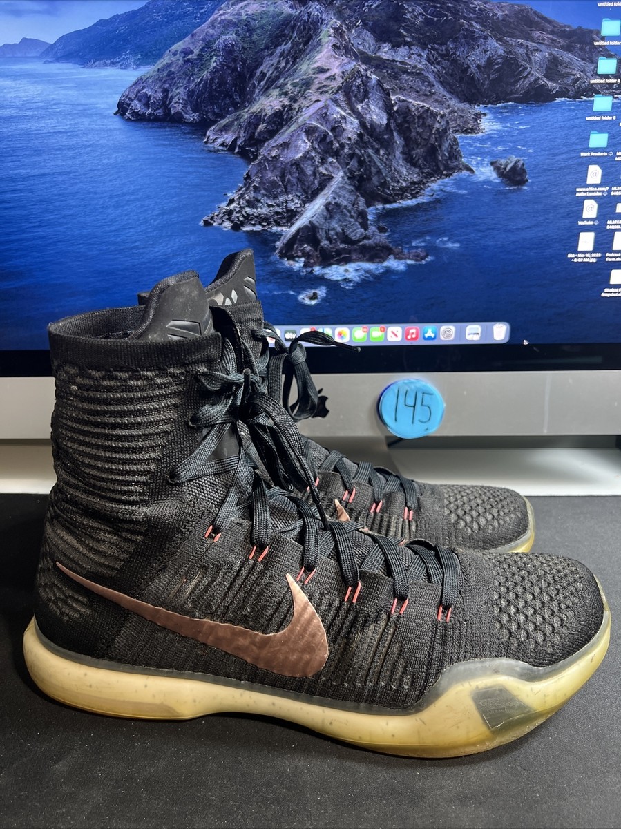 Nike Kobe 10 X Elite High Rose Gold Black Men's Size 14 Nike Kobe 10 X Elite High Rose Gold Black Men's Size 14