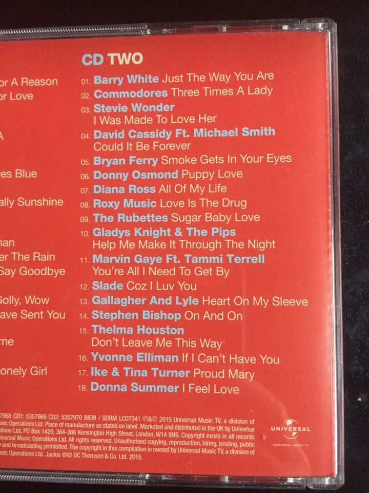 Jackie Love Songs Used 36 Track Compilation Cd 60s 70s Pop Rock Soul R
