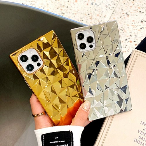Square Electroplated Case For Iphone 13 Pro Max 12 3d Glossy Diamond Armor Cover Ebay