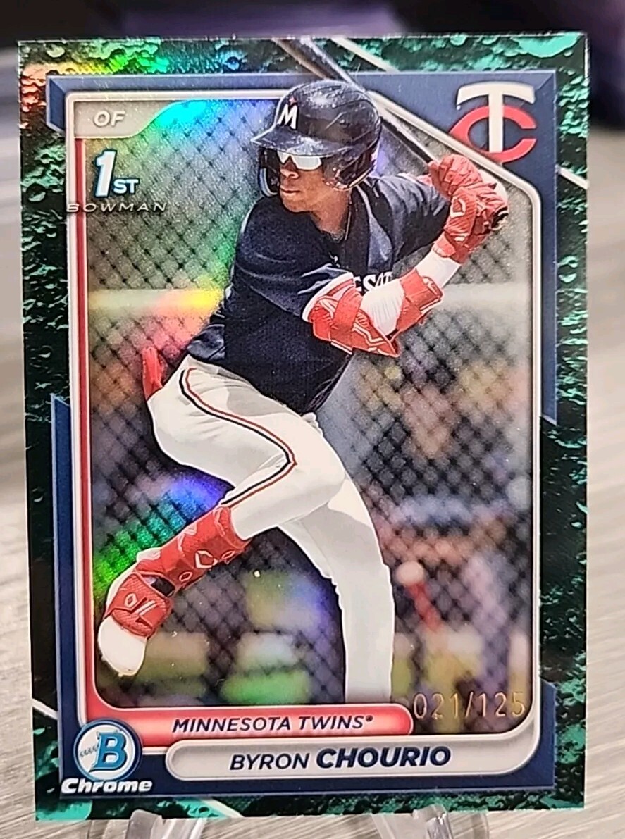Byron Chourio 2024 Bowman Chrome Aqua Lunar Refractor /125 #BCP-129 Twins