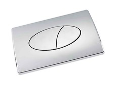 Large Chrome Pneumatic Push Button Flush Plate Square Round Dual Air-WC Toilet 