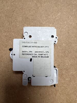 Interruttore Magnetotermico Vynckier Serie E, 1 Polo, Tipi 2, Disponibile 6A/10A/16A/20A/32A/40A