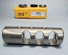 Multi-Port Muzzle Brake Recoil Compensator 1/2-28 .223 5.56 Stainless New