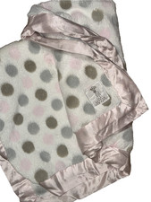 Little giraffe Pink Gray Brown Polka Dot Blanket 28x35