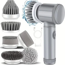 Electric Spin Scrubber Cordless Spin Scrubber with 6 Replaceable Brush Heads Ele