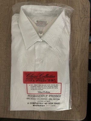 Vintage Richman Brothers Shirt Men's Size 15.5 / 32 Dura Press SR New In Bag