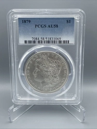 1879 Morgan Silver Dollar $1 PCGS AU58 - Sweet Original Coin!