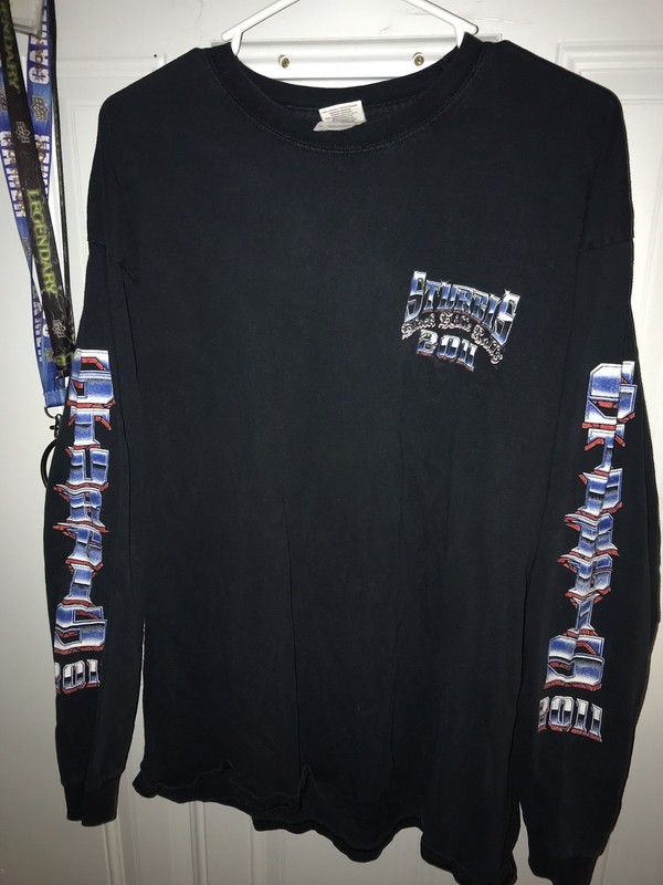 2011 Sturgis Black Hills Rally Shirt Long Sleeve Graphic Black Biker Tee  XL 🦅