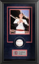 Carlton Fisk Boston Red Sox Framed Signed Baseball Shadowbox - Fanatics