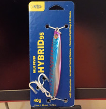 AFTCO Blue Fever Hybrid 95 HB95 3.75in 40g Negative Sinking Jig Blue/Pink