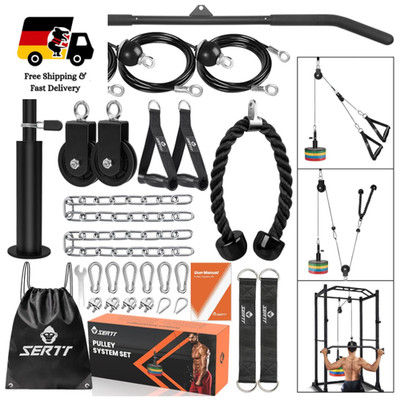 SERTT Kabelzug System 150 kg Trizeps Bizeps Latzug Heimtrainer