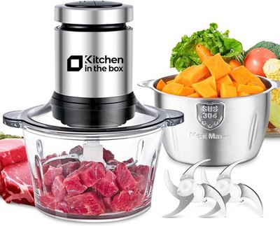 Kitchen in the box Food Processor, Electric Meat Grinder & Food Chopper with