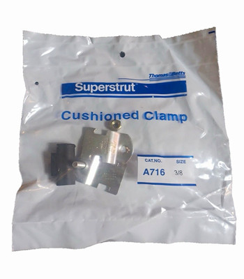 Superstrut A716 Cushioned EMT Conduit Clamp 3/8 in Steel Silver, lot of 10.