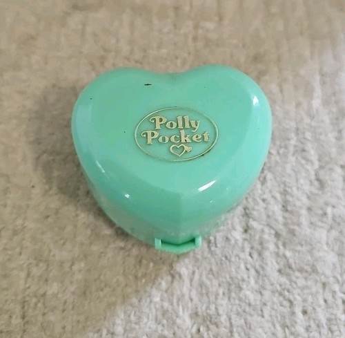 Vintage Polly Pocket Bluebird Midge custodia anello buonanotte cuore compatto camera da letto NO bambole - Foto 3 di 6