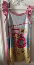 VTG Strawberry Shortcake Y2K Nightgown Size 6 Pink Beach Girly