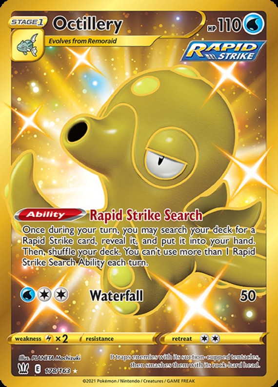 Octillery - 178/163 - Secret Rare NM, English Pokemon Battle Styles