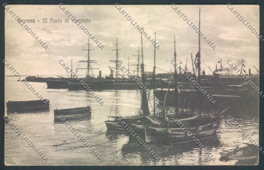 Savona Città Veliero Barca cartolina ZQ0040