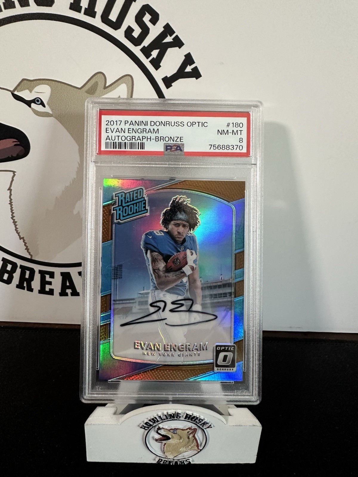 Evan Engram Panini Donruss Optic #180 Autograph Bronze