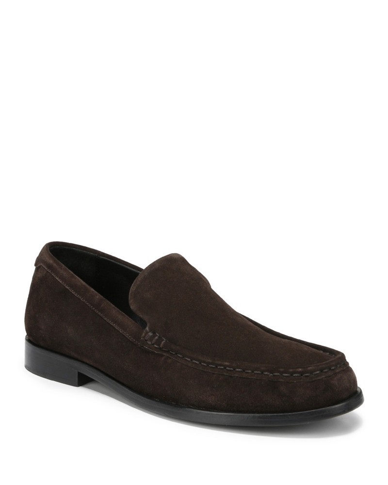 Vince Miles Suede Loafer Mens US 95MEU 43 Cocoa Brown Moccasin Toe 36490₽