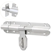 4 Inch Slide Bolt Gate Latch Heavy Duty Barrel Bolts with Padlock Hole