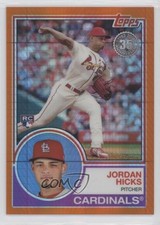 2018 Topps Silver Pack 1983 Design Chrome Orange 9/25 Jordan Hicks #142 fo7