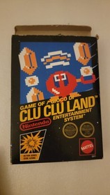 Clu Clu Land - Mattel Sticker - Nintendo NES -Hangtab  CIB 5 Screw