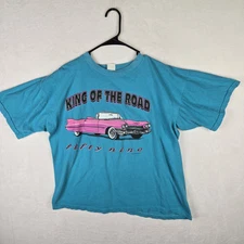 Sun Sportswear King Of The Road 1959 Muscle Car Vintage T-Shirt Size XL Aqua