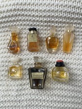 Vintage set of 7 Mini Perfume bottles Estee Lauder  Amarige Yes Saint Lauren