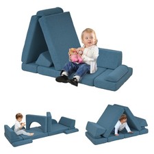12 Pieces Foam Climbing Blocks, Climbing Toys for Toddlers, Blue