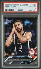 2024 Steph Curry Topps Now Olympics PSA 10
