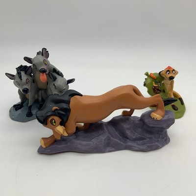 Disney Lion King Scar Timon & Shenzi, Banzai, and Ed Figurines Set of 3