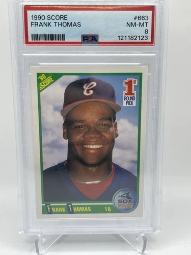 1990 SCORE Frank Thomas #663 Rookie Card RC PSA 8 NM - MINT 1st Round Pick!