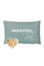 Zirbenkissen Duftkissen Feincordbezug Wohlfühlzeit herbalind mint jeans 30x20 cm