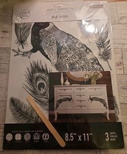 Re-Design With Prima Regal Peacock Decor Furniture Transfer Set 3 Sheets 8 1/2"
