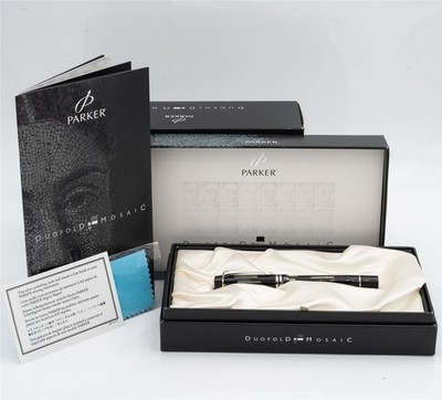 Parker Duofold Mosaic Special Edition 2003 Black Centennial 18K M NOS