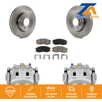 Front Brake Caliper Rotors Ceramic Pad Kit For Chevrolet Equinox Pontiac Torrent