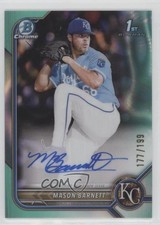 2022 Bowman Draft Chrome Pick Aqua Lava Refractor /199 Mason Barnett Auto 16mf