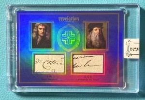 Isaac Newton Leonardo da Vinci 2025 Dual Relic Card #57/75