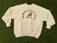 Vintage 80s Big Bear Tennis Ranch Club Pullover Made in USA Sweatshirt White M
