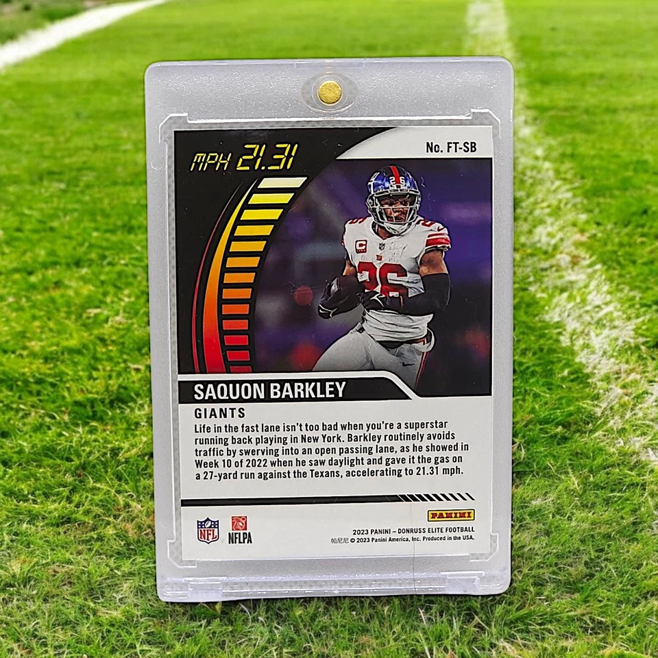 2023 Panini Donruss Elite - Full Throttle - Saquon Barkley - #FT-SB - #181/349 - Image 2 of 2