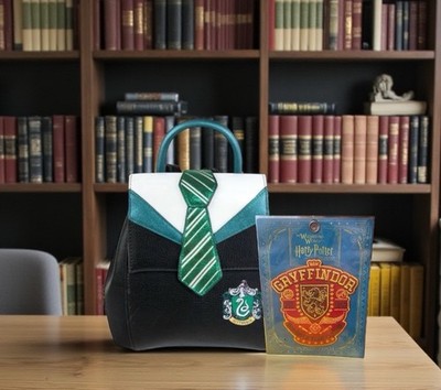 HARRY POTTER Slytherin Uniform Danielle Nicole Mini Backpack Green + Patch NIP