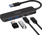 Dual USB C USB a 3.0 Hub: USB Hub 4 Ports with 2* USB-C 3.0 and 2* USB-A 3.0