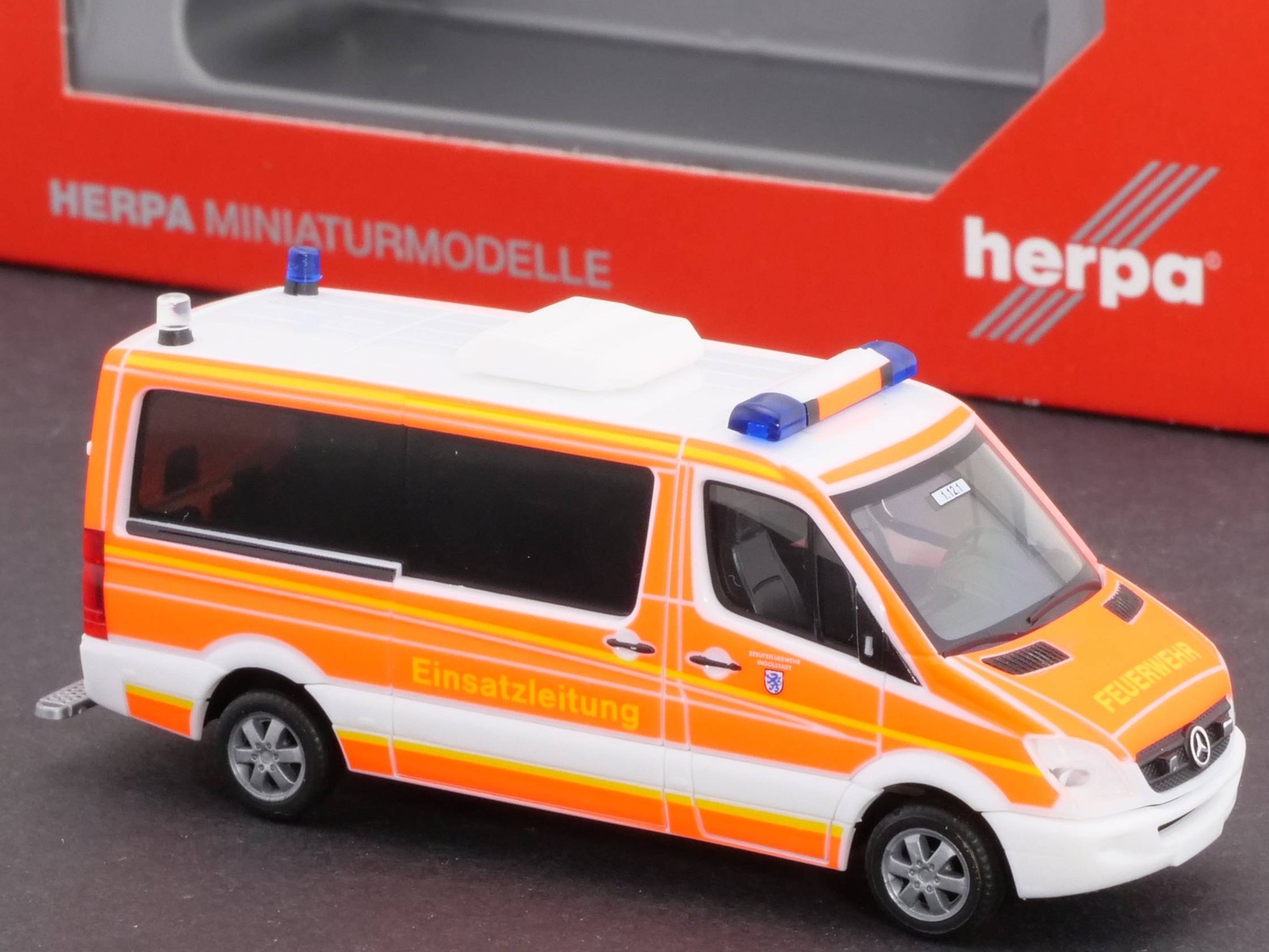 Herpa 093898 MB Sprinter Fire Department Ingolstadt Command OVP SG 1703-10-70