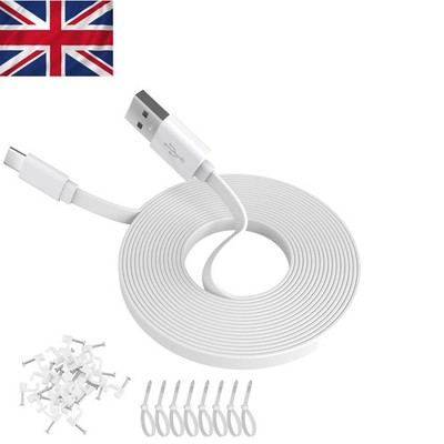 3M Flach USB A auf USB C Verlängerungskabel für Heimgeräte - Sicher Strom & Synchronisieren