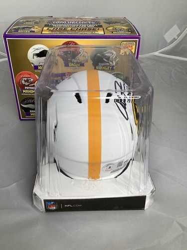 2025 TRISTAR Hidden Treasures Alan Faneca Signed Mini Lunar Helmet Signature #66 - Picture 4 of 13