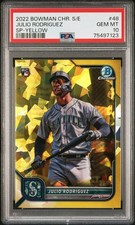 2022 Bowman Chrome Sapphire Julio Rodriguez RC SP IMAGE VARIATION /50 PSA 10
