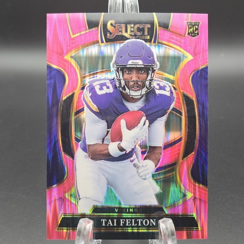 Panini 2025 Select Tai Felton Pink Shock Prizm  Rookie #64 Vikings NFL 🔥🏈🔥🏈