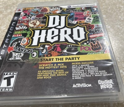 DJ Hero (Sony PlayStation 3, PS3, 2009) w/ Manual Included Tested