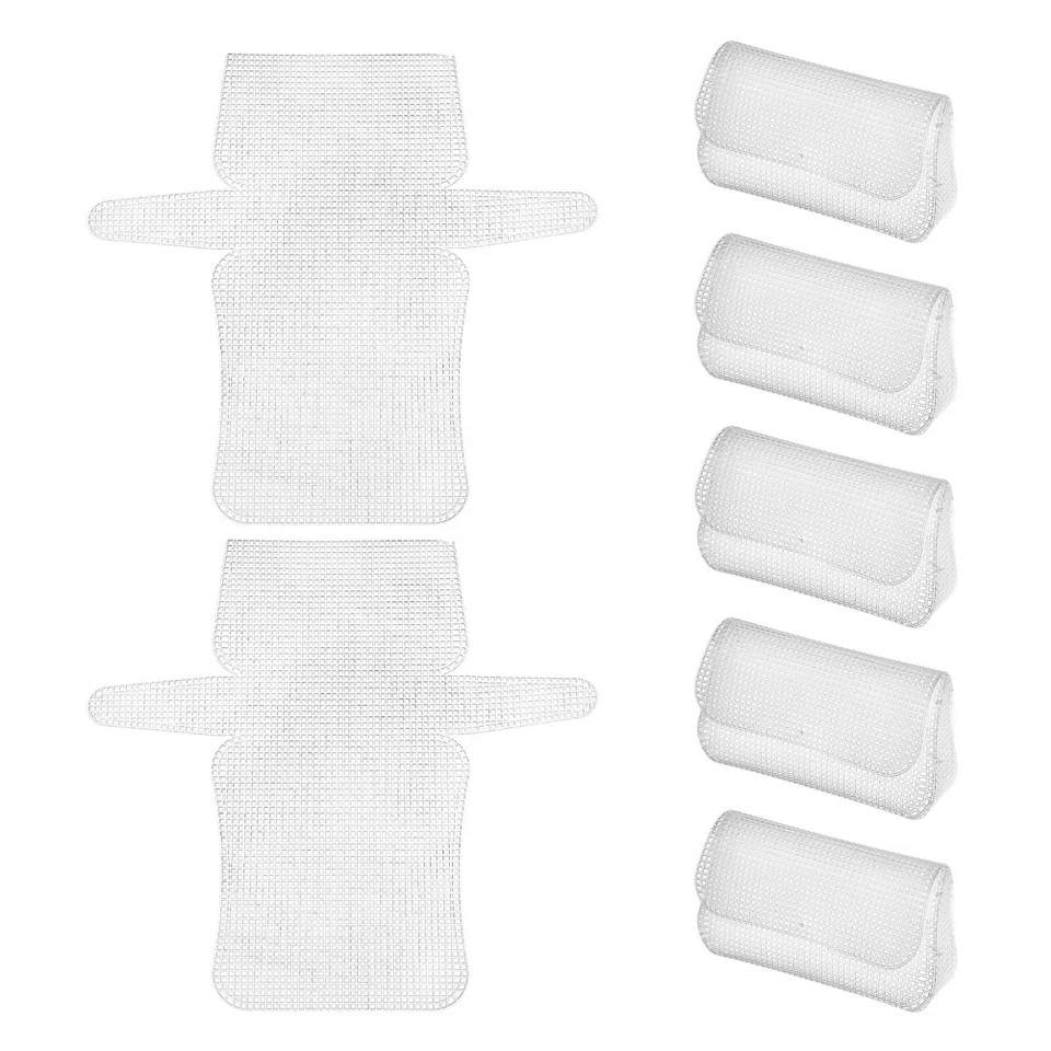 7pcs Plastic Mesh Canvas - Canvas Sheets for Embroidery Crochet Cross Stitch - Image 3 of 4