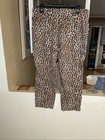 Chicos Size 2 Pants Cheetah Leopard Ankle Ponte Knit Pull On Large Petite — photo 5
